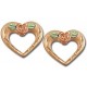 Rose Gold Heart w/ Rose Earrings - by Landstrom's